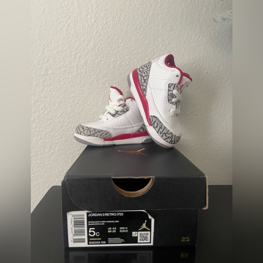 Air Jordan 3 Retro TD 'Cardinal Red 5C